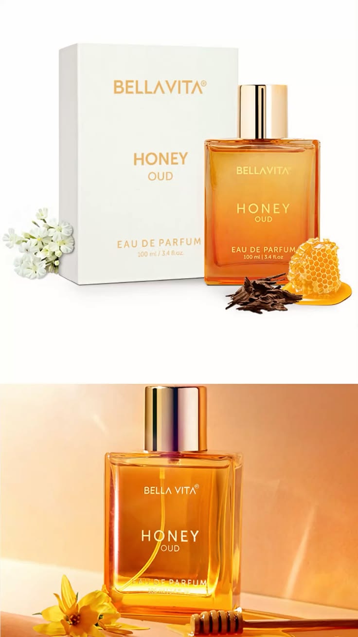 Bella Vita Luxury Honey Oud EDP 100ml - Men's Eau de Parfum Spray, Long Lasting Warm Oud Fragrance