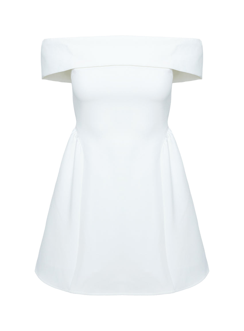 Main Character Strapless Mini Dress White