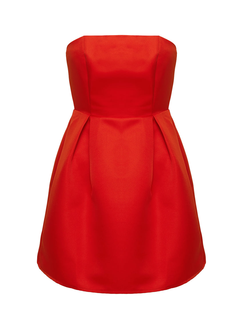 Spader Corset Mini Dress Red