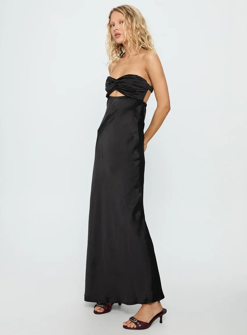 Faviola Strapless Maxi Dress Black
