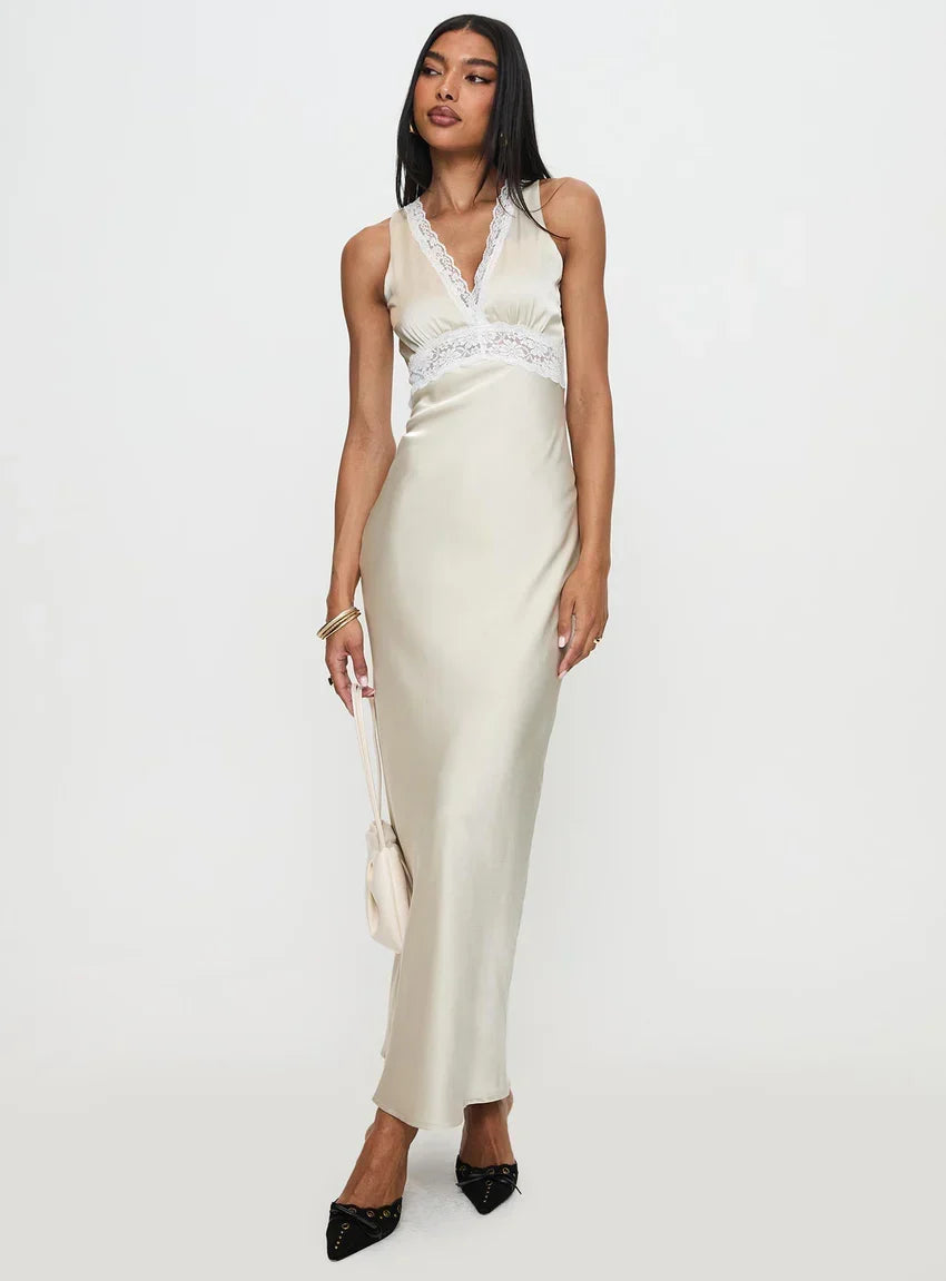 Persefonie Lace Maxi Dress Champagne
