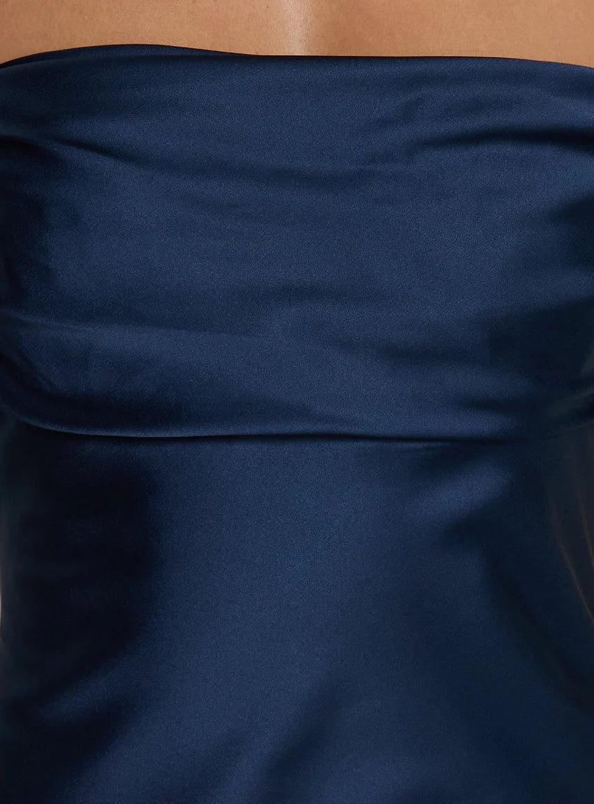 Azura Off The Shoulder Maxi Dress Navy