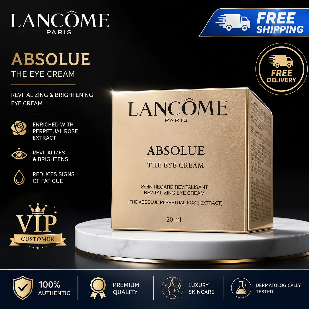 Lancôme Absolue Eye Cream 20ml | Luxury Eye Care