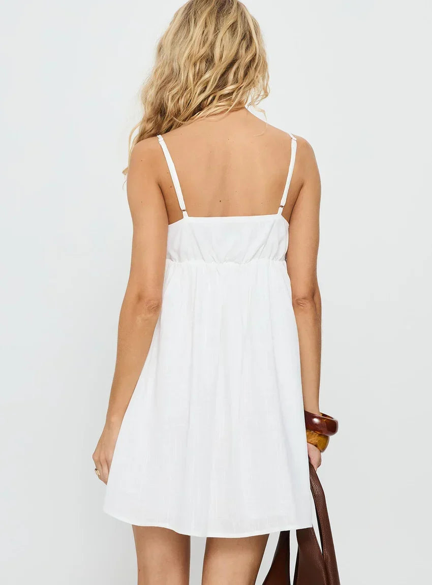 Beabado Beaded Mini Dress White
