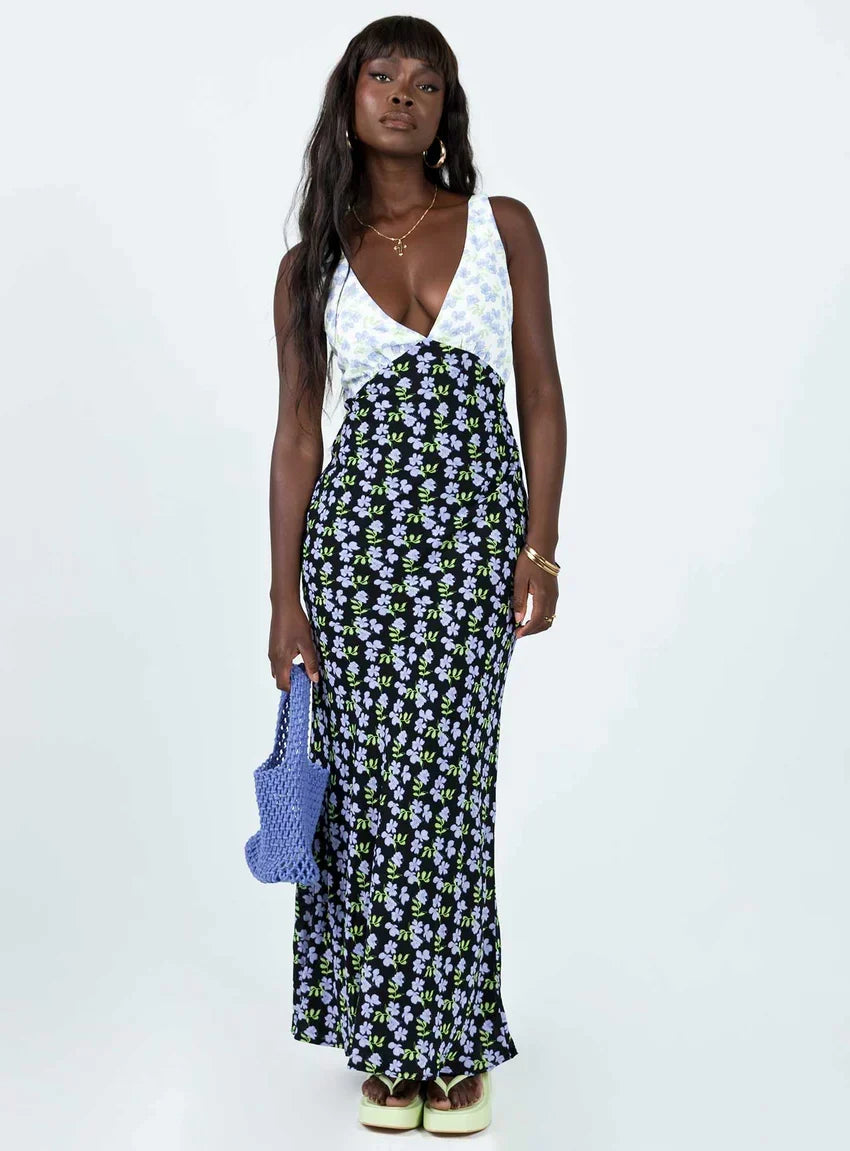 Nellie Maxi Dress Blue / Multi