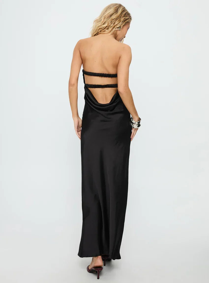 Faviola Strapless Maxi Dress Black