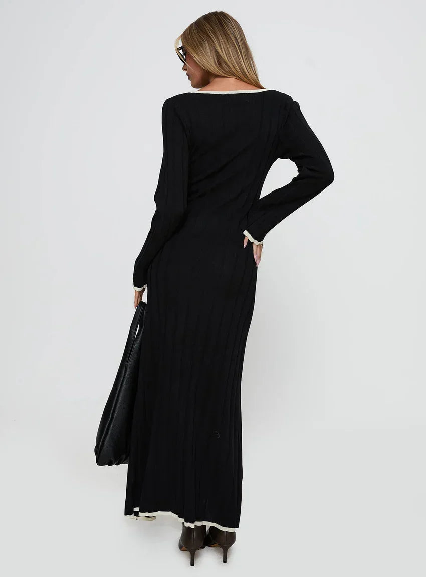 Claira Long Sleeve Maxi Dress Black