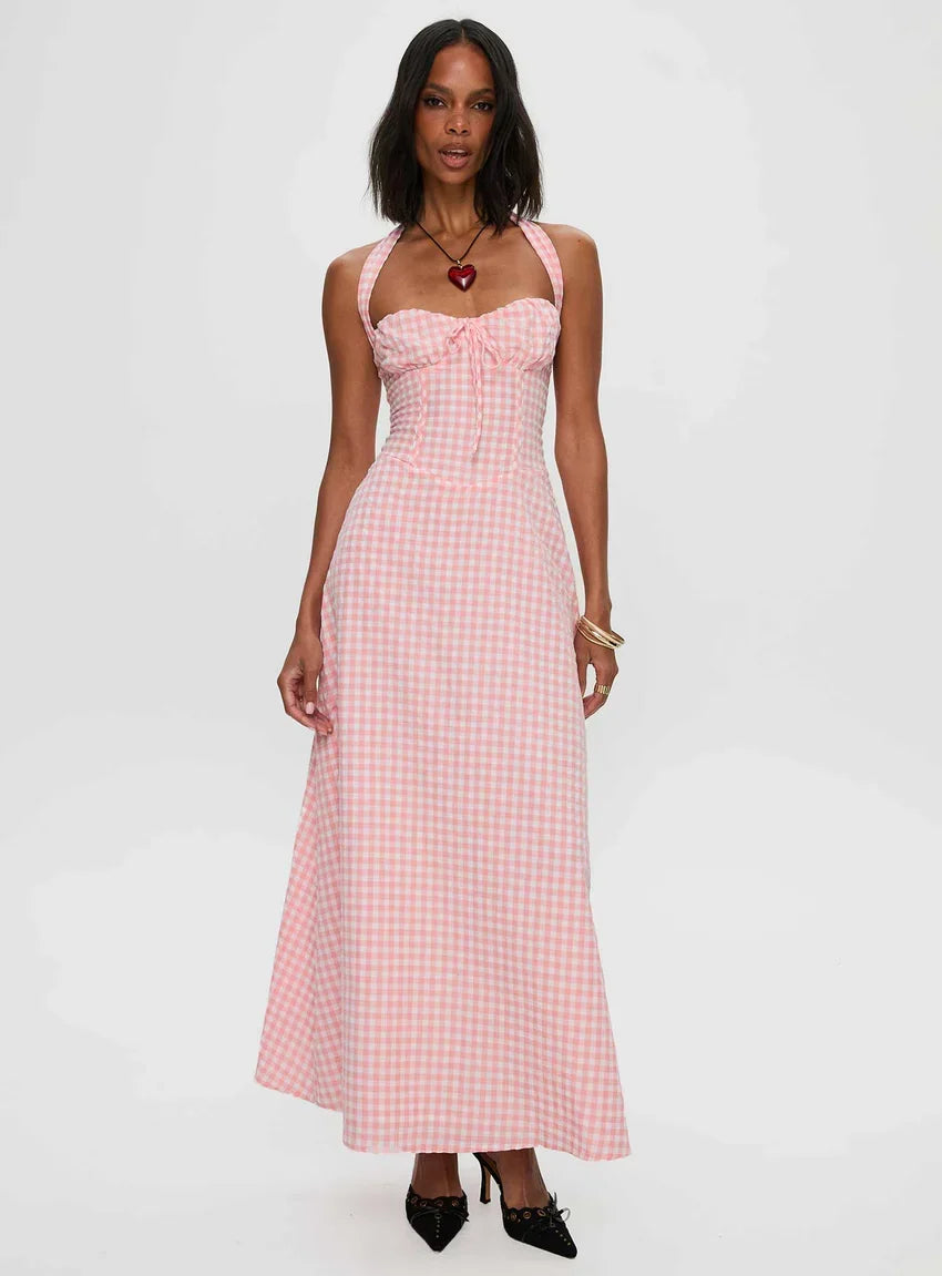 Lucky For You Halter Maxi Dress Multi