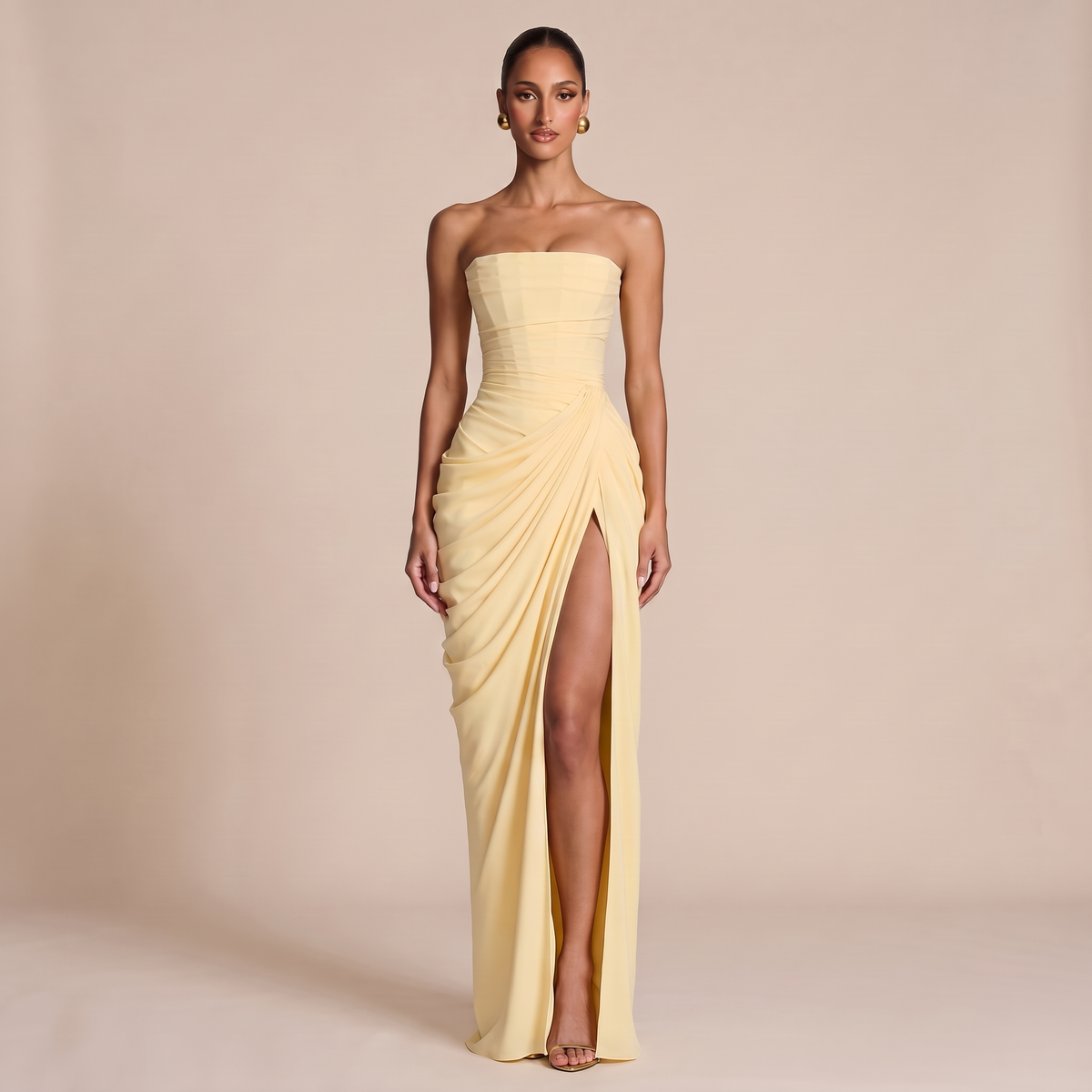 Cyra Elegant Flowing Maxi Occasion Dress