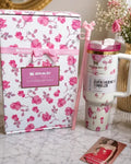 Stanley x LoveShackFancy Quencher H2.0 FlowState Tumbler 40oz Floral Pink