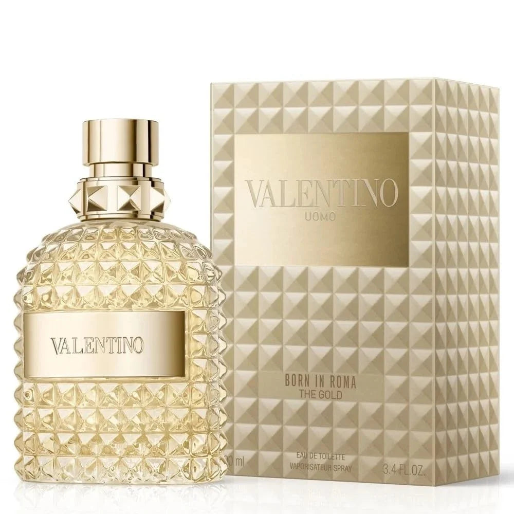 Valentino Uomo Born In Roma The Gold Eau de Toilette Spray for Men – 3.4 oz / 100 ml