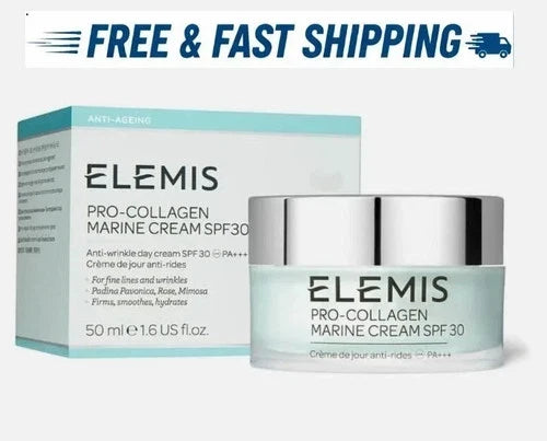 ELEMIS Pro-Collagen Marine Cream SPF 30 – Anti-Wrinkle Day Moisturizer, 50ml / 1.6 fl oz